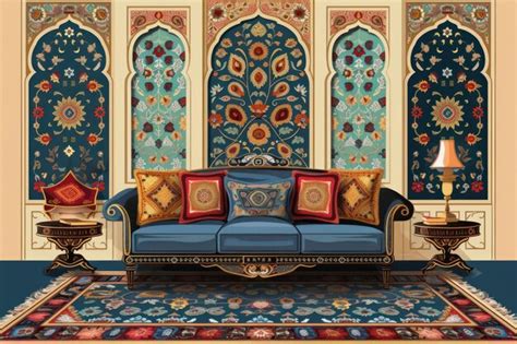 Indian Traditional Mughal Pichwai Art Furniture Tapestry Wall Premium