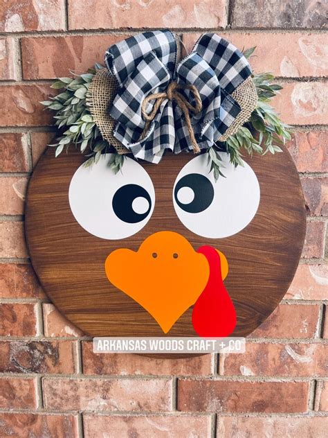 Turkey Door Hanger Thanksgiving Door Hanger Fall Door Etsy