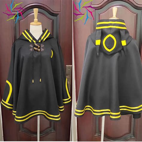 New Pokemon Anime Umbreon Cute Black Hoodie Cosplay Costume Cloak Coat Unisex Cosplay Costumes