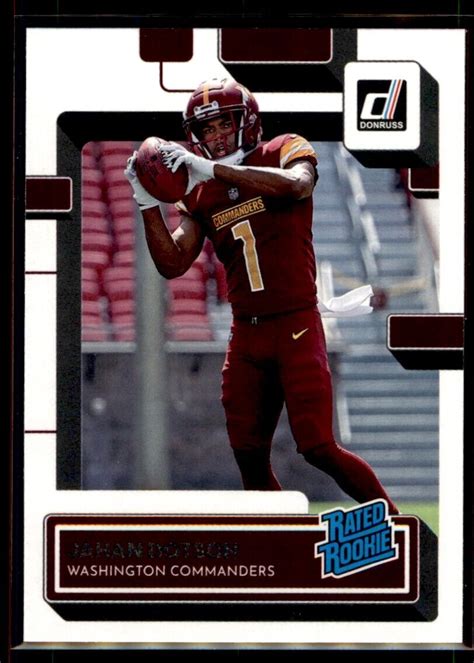 2022 Donruss Jahan Dotson Rookie Washington Commanders 310 Rated