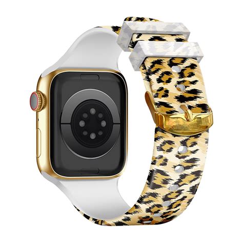 Apple Watch 41mm 40mm 38mm Silikonowy pasek w panterkę Avizar