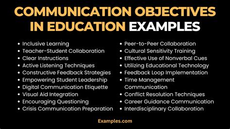 Communication Objectives In Education 19 Examples