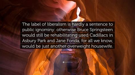 Barbara Ehrenreich Quote The Label Of Liberalism Is Hardly A Sentence