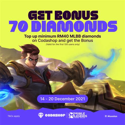 Get Bonus Mobile Legends Bang Bang Diamonds Now Only For Selected