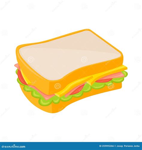 Sandwich Sign Emoji Icon Illustration. Delicious Food Vector Symbol ...