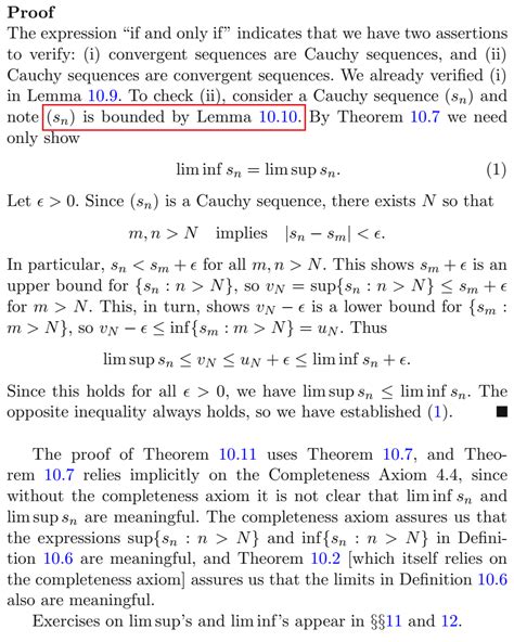 Calculus Where Is Boundedness Used In Proving Cauchy Sequences Are