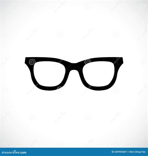 Bril Pictogram Eyeglasses Teken En Symbool Vector Illustratie