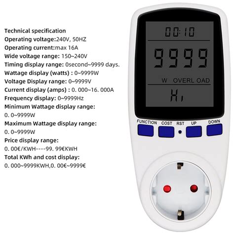 Digital Voltage Volt Wattmeter Power Analyzer Electronic Power Meter