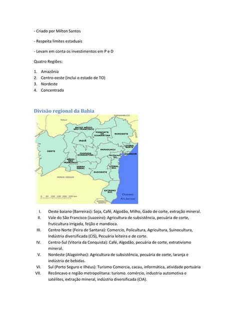 Divisão regional brasileira e baiana PDF