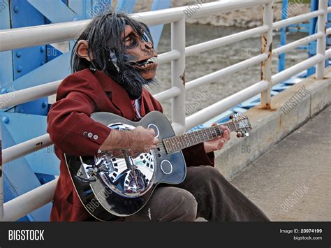 Monkey Playing Guitar Image & Photo | Bigstock