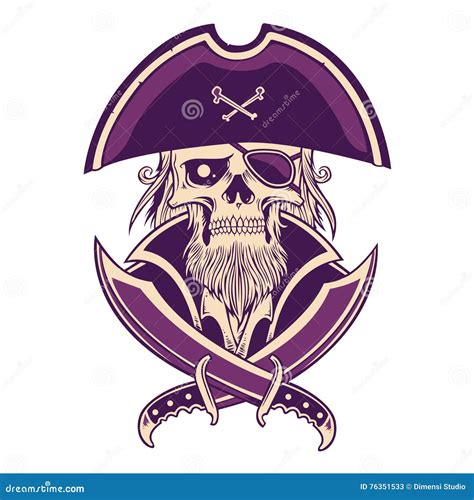 Pirate Skull Illustration Stock Illustration Illustration Of Skull