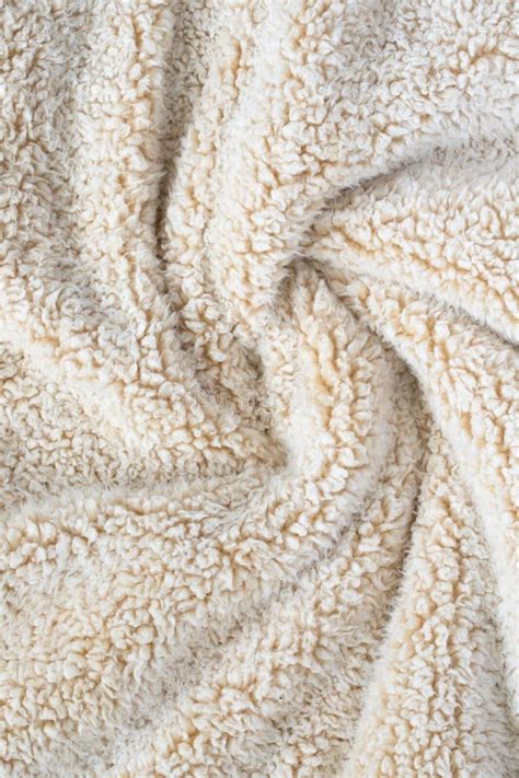 Beige Soft Plush Fabric Of Cozy Plush Throw Stock Photo Image Of