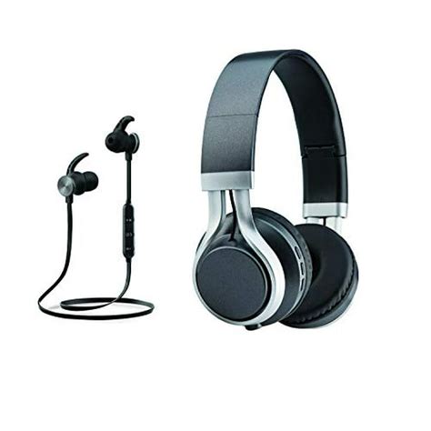 Headphone And Earbud Combo Set Combo Set Bluetooth Wireless Handsfree Headset In Ear And Over The