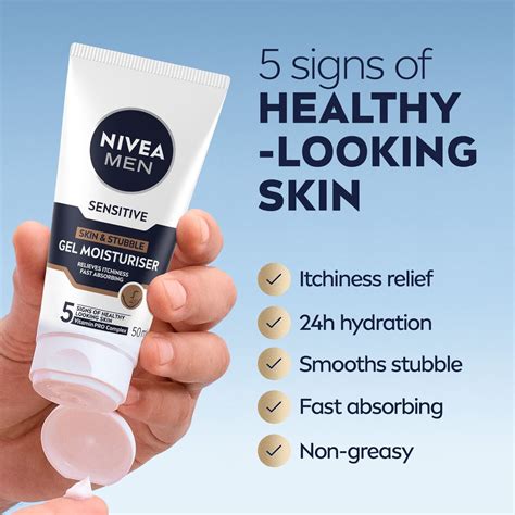 Ml Nivea Men Sensitive Skin Stubble Cream Gel Nivea