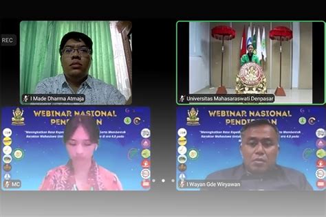 Universitas Mahasaraswati Denpasar Webinar Nasional Pendidikan Bem