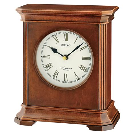 Seiko Chiming Alder Desk Clock Desk Clock Clock Wooden Clock