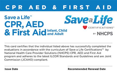 Online Cpr Aed And First Aid Certification First Aid Cpr Card Aids