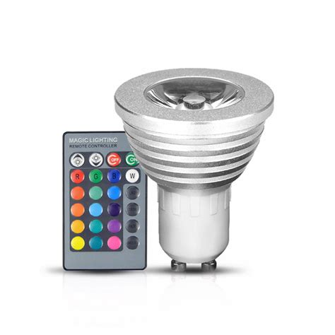 Decorative Night Light 16 Colors Dimmable GU10 RGB LED Lamp 85 265V