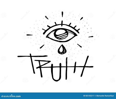 Human Eye With Tear And The Word Truth Stock Vector Illustration Of