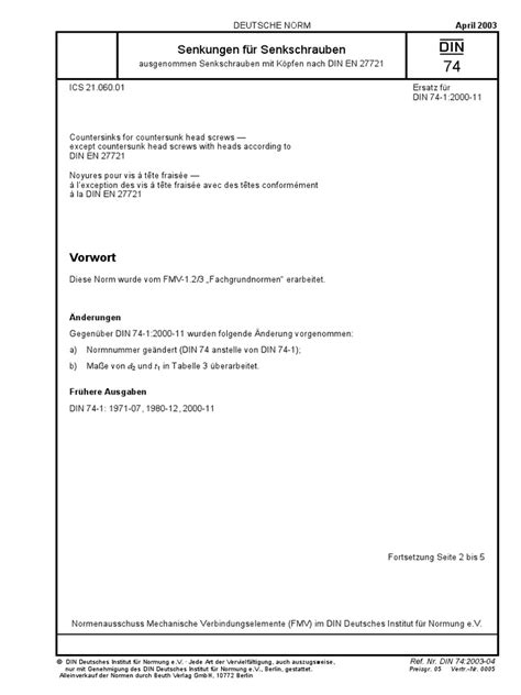 Din 74 Senkungen Für Senkschrauben Pdf