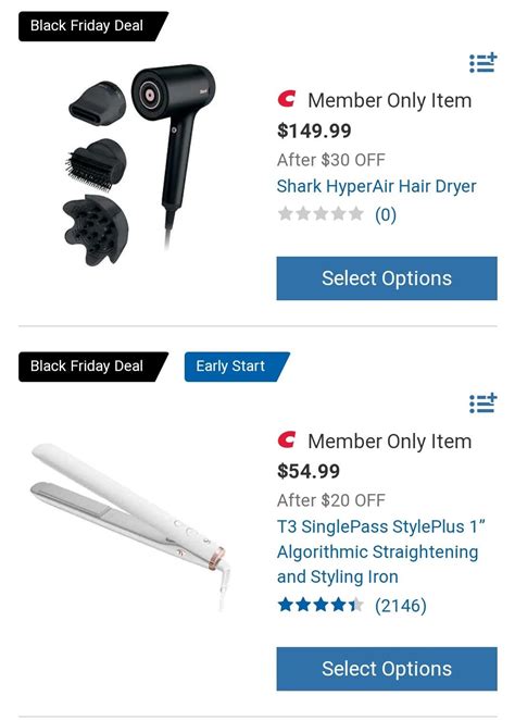 Costco Black Friday Sale Shark Hyperair Hair Dryer 149 99 Plus Deals On T3 Perricone Md