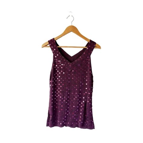 Purple Sequin Top Etsy