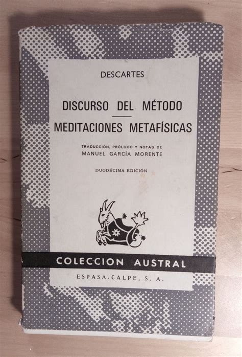 Discurso del método Meditaciones metafísicas by Descartes René Bien