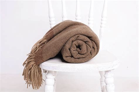 Throw Blanket Wool Beige Throw Beige Wool Throw Latte Blanket