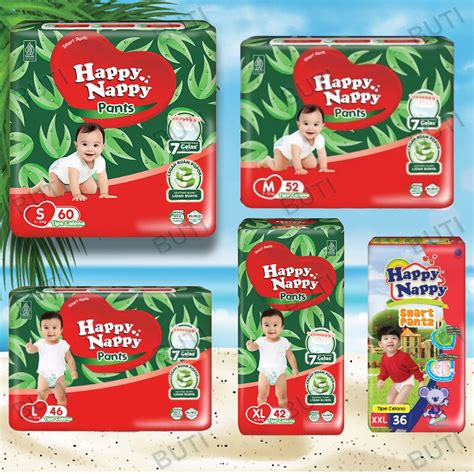 Jual Happy Nappy Smart Pants Jumbo S60 M52 L46 Xl42 Xxl36 Popok