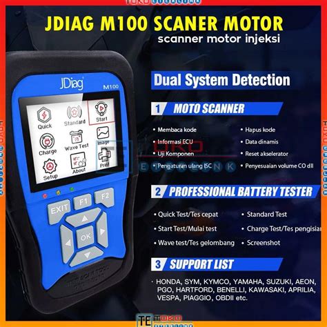 Jual JDiag M100 Motor Diagnostic Scanner Alat Bahasa Indonesia