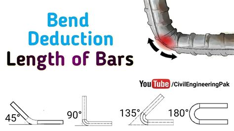 Bend Deduction Length Of Bars In Bbs Bend Elongation Civil