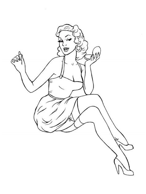 Pintando Y Coloreando Estampas De Sugerentes Pin Up S