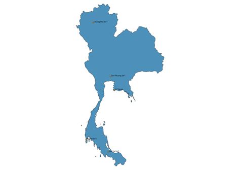 Airports In Thailand Map Svg Vector Map Of Airports