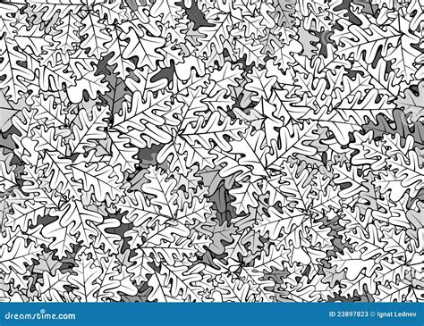 Oak Leaves Seamless Texture Stock Vector Illustration Of Flourish