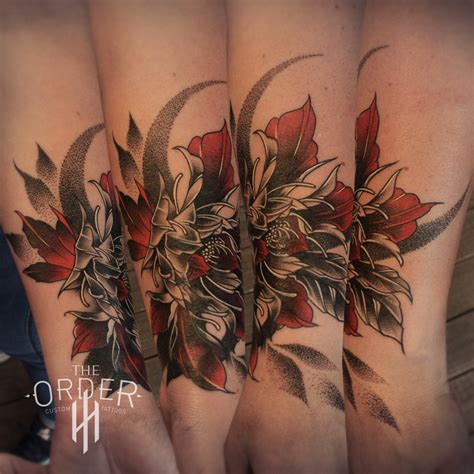 Neo Traditional Flower Tattoo The Order Custom Tattoos The Order