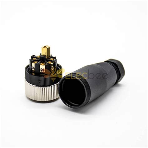 M Connector Pin Female A Code Unshiled Circular Sensor Straight