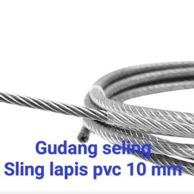 Jual Kawat Sling Baja Lapis Pvc 10mm Kawat Seling Baja Lapis Pvc 10mm