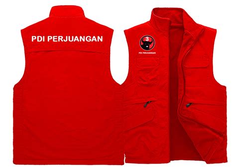 Rompi Merah PDIP Desain Keren Buat Tim Lapangan