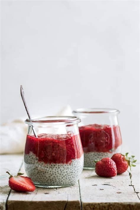 Strawberry Rhubarb Chia Pudding Recipe Chia Pudding Rhubarb