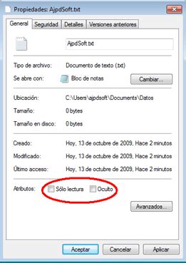 Los Atributos De Un Archivo En Windows S Lo Lectura Oculto Cifrado