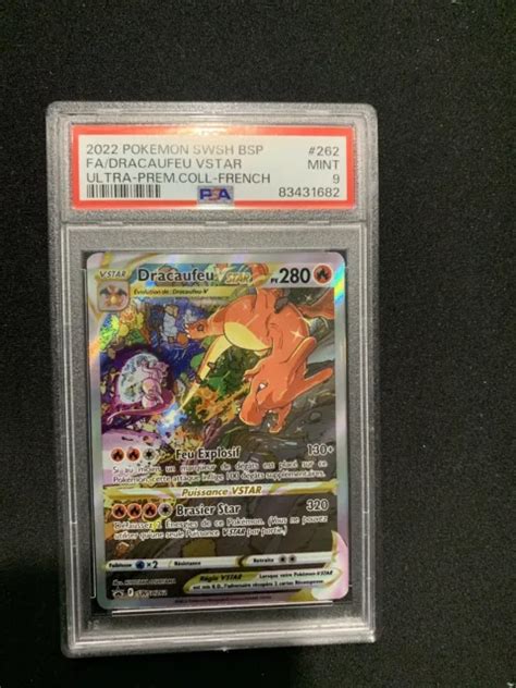 CARTE POKÉMON DRACAUFEU SWSH 262 Ultra premium Dracaufeu PSA 9 EUR 1 00