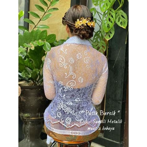 Jual Kain Kebaya Bali Brokat Santily Metalic Shopee Indonesia