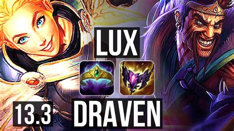 LUX Vs DRAVEN MID 13 0 11 67 Winrate Legendary Rank 9 Lux 1 0M