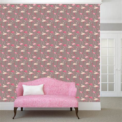 Papel De Parede Adesivo Flamingos 056pps Leroy Merlin