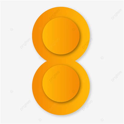 Number Eight Clipart Vector, Orange Eight Best 3d Number 8 Logo, 8logo, Orange, 3d PNG Image For ...