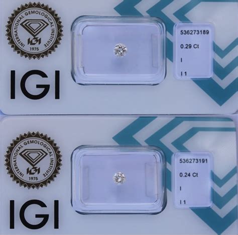 2 Pcs Diamonds 0 53 Ct Brilliant I I1 Catawiki