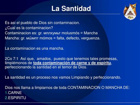 Ppt La Santidad Puntos Doctrinales Powerpoint Presentation