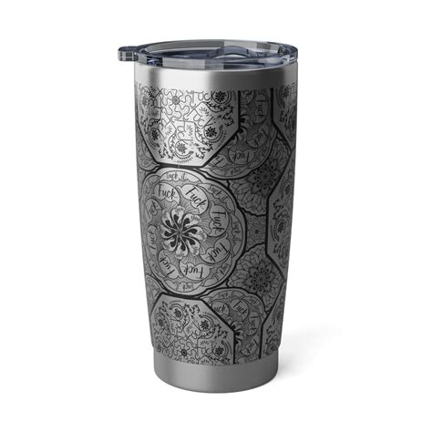 Curse Word Mandala Tumbler Hidden Cuss Words Tumbler Oz Tumbler