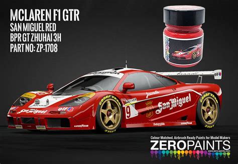 Mclaren F1 Gtr San Miguel Bpr Gt Zhuhai 3h Red Paint 30ml Zp 1708