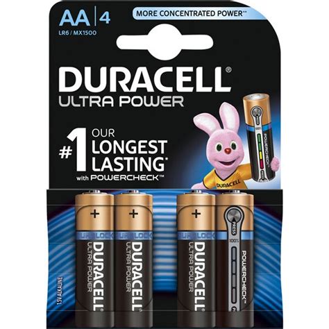 Ultra Power Pila Alcalina AA Lr6 Mx1500 Blister 4 Unidades DURACELL